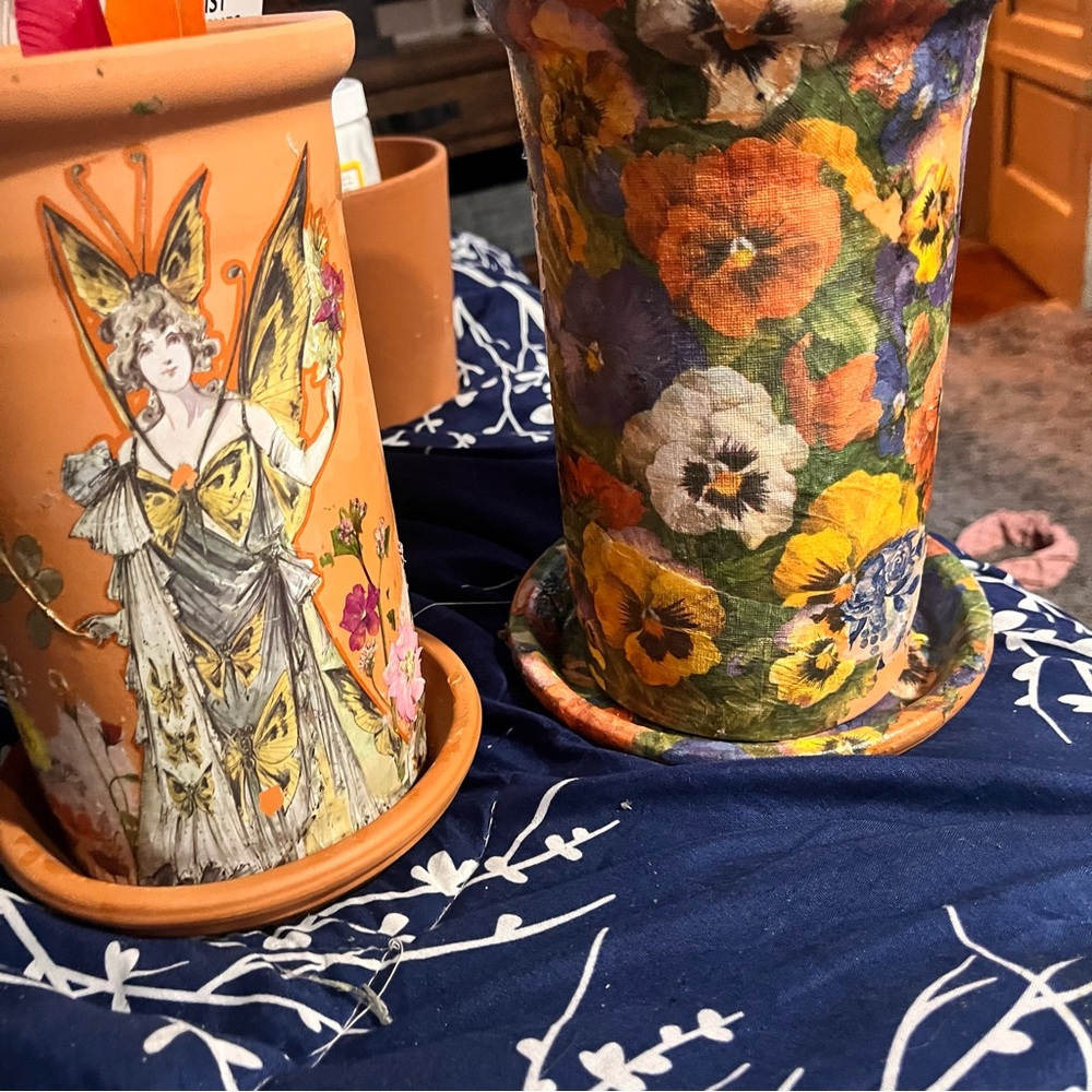 Customized Terra Cotta flower pot w/catch plate - Picture 6 of 8